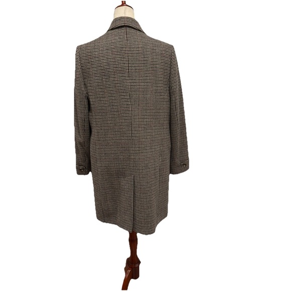 Lauren Ralph Lauren Wool Blend Reefer Merlot Houndstooth Coat Size 14 EUC - Picture 5 of 12